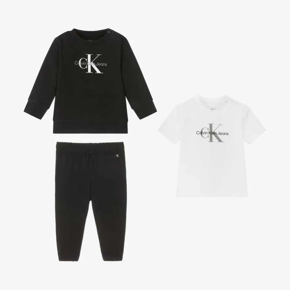 Calvin Klein Black Tracksuit Gift Set Discount