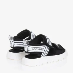 Dolce amp; Gabbana Black Velcro Sandals