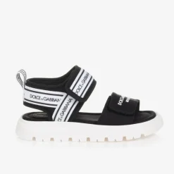 Dolce amp; Gabbana Black Velcro Sandals