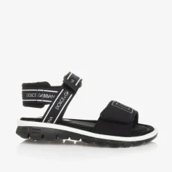 Dolce amp; Gabbana Black Velcro Sandals Outlet