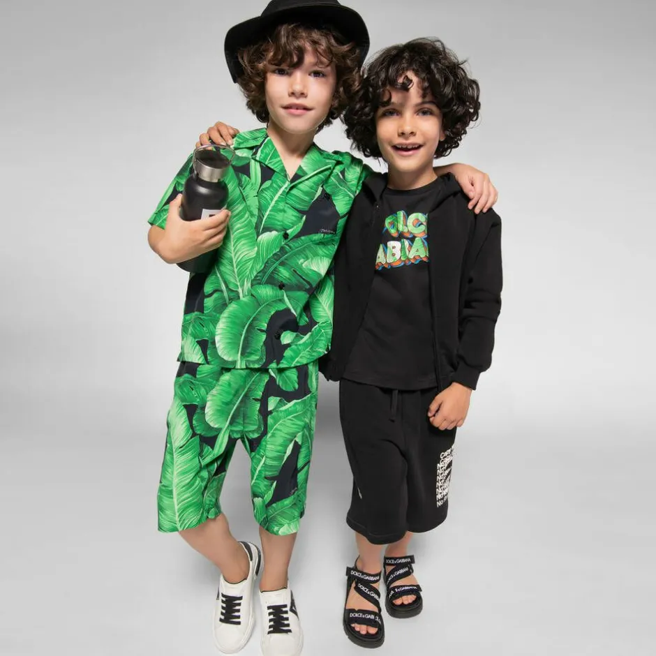 Dolce amp; Gabbana Black Velcro Strap Sandals Best