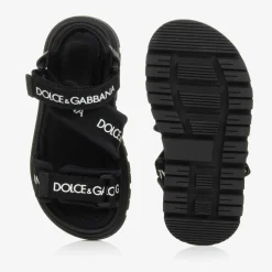 Dolce amp; Gabbana Black Velcro Strap Sandals Best