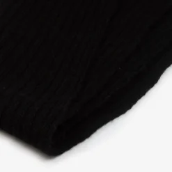Jamiks Black Wool & Viscose Knitted Scarf (190cm) Online