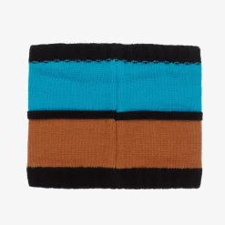Deux par Deux Blue & Brown Knitted Snood