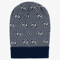 Gucci Blue & Ivory GG Wool Hat Discount
