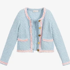 Angels Face & Pink Knitted Jacket Blue Sale