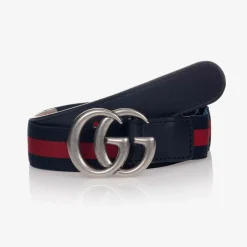 Gucci Blue & Red GG Web Belt New