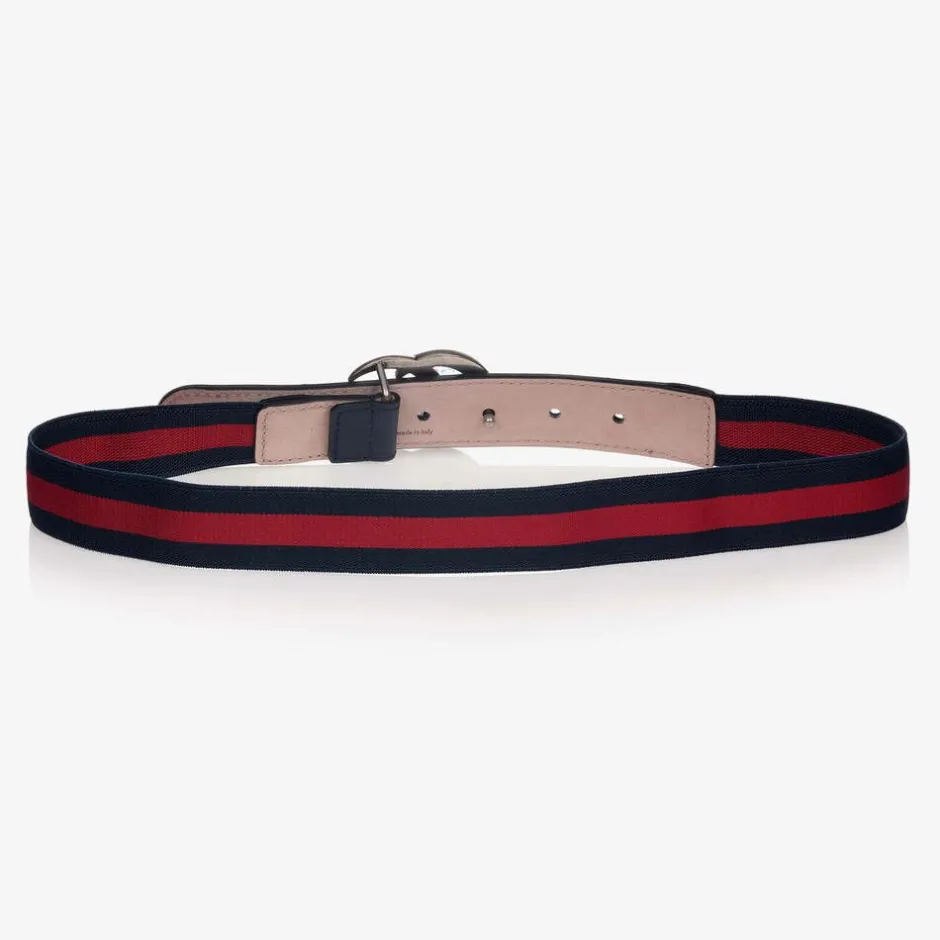 Gucci Blue & Red GG Web Belt New