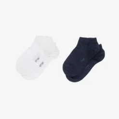 Falke Blue & White Cotton Trainer Socks (2 Pack) Discount