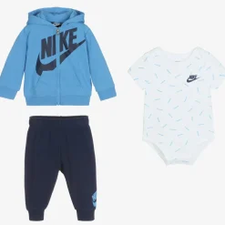 Nike Blue & White Tracksuit Set Discount