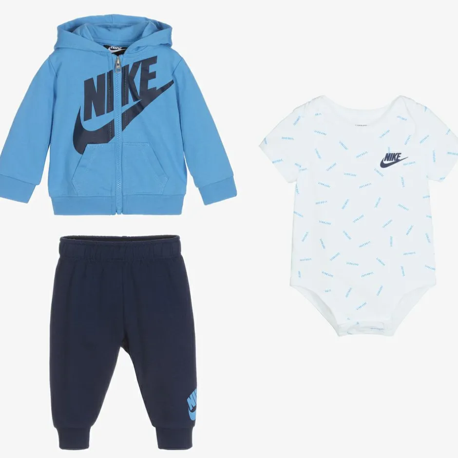 Nike Blue & White Tracksuit Set Discount