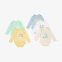 Guess Blue & Yellow Cotton Bodyvests (5 Pack) Online