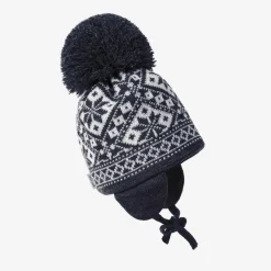 Sätila of Sweden Blue Alice Knitted Large Pom-Pom Beanie New