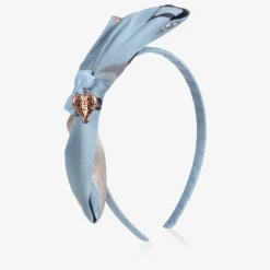 Angels Face Blue & Gold Jacquard Hairband Outlet