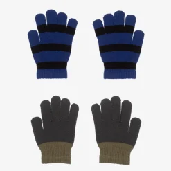 Molo Blue & Green Knitted Gloves (2 Pack) Hot
