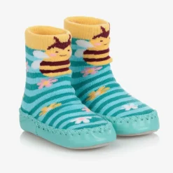 Powell Craft Blue Bee Slipper Socks Discount