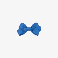 Peach Ribbons Blue Bow Hair Clip (7cm) Sale