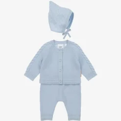 Burberry Blue Cashmere Baby Trouser Set Online