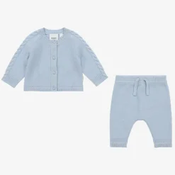 Burberry Blue Cashmere Baby Trouser Set Online