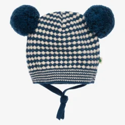 The Bonniemob Blue Check Wool & Organic Cotton Hat Hot