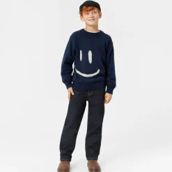 Molo Blue Cotton & Wool Smile Sweater Clearance
