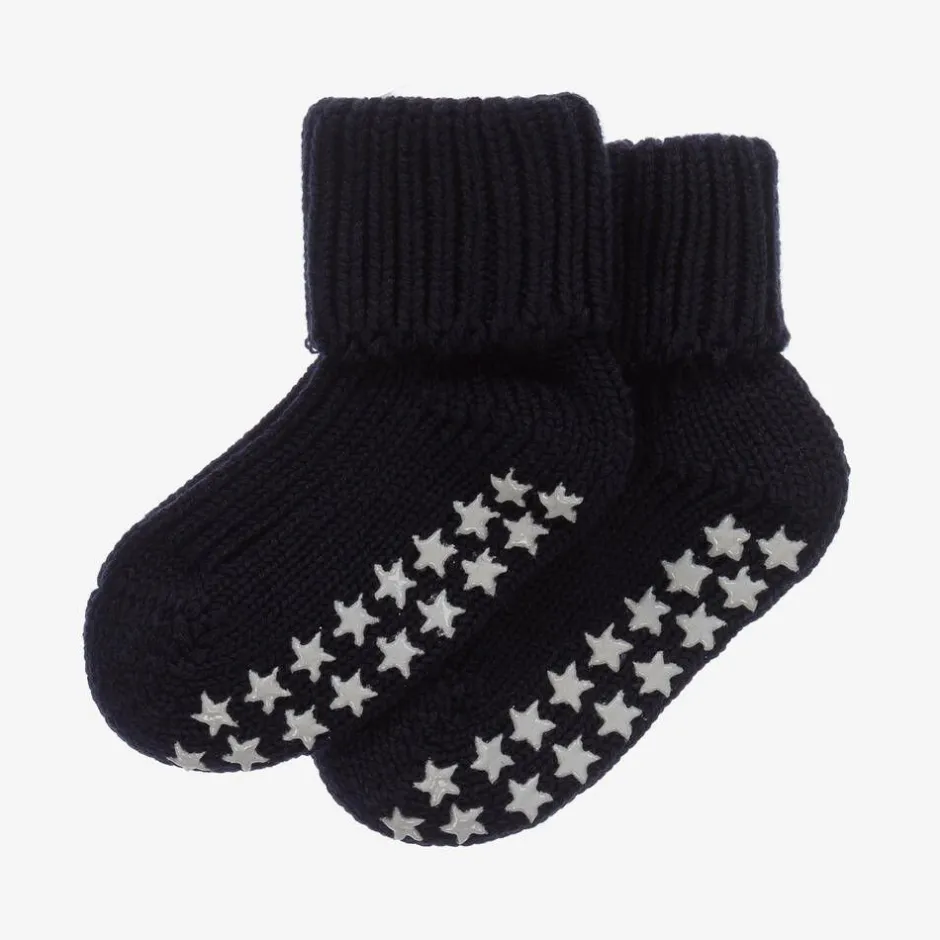Falke Blue Cotton Baby Slipper Socks New