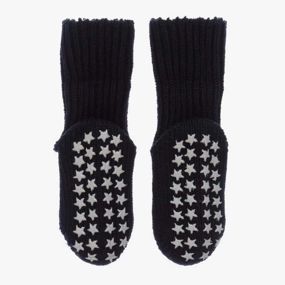 Falke Blue Cotton Baby Slipper Socks New