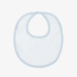 Kissy Kissy Blue Cotton Crescent Moonlight Baby Bib New