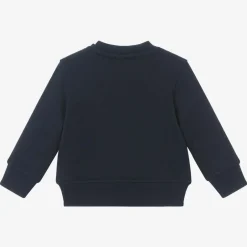 Burberry Blue Cotton Crest Baby Sweatshirt Hot