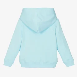 Calvin Klein Blue Cotton Jersey Hoodie New