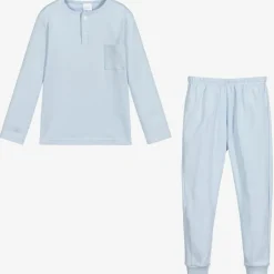 Babidu Blue Cotton Jersey Pyjamas Hot