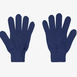 Tommy Hilfiger Blue Cotton Knit Flag Gloves Hot