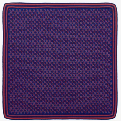 Gucci Blue Cotton Knit Square G Blanket (85cm) Hot