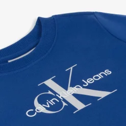 Calvin Klein Blue Cotton Monogram Sweatshirt