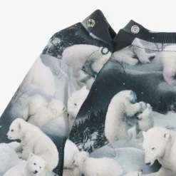 Molo Blue Cotton Polar Bears Sweatshirt Outlet