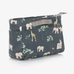 Pasito a Pasito Walking Mum Blue Cotton Safari Print Wash Bag (24cm)