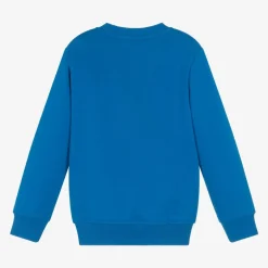 Moschino Kid-Teen Blue Cotton Teddy Bear Sweatshirt Outlet