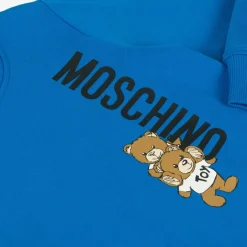 Moschino Kid-Teen Blue Cotton Teddy Bear Sweatshirt Outlet