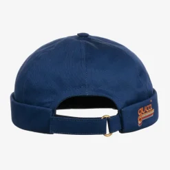 Gucci Blue Cotton Twill Retro Hat Sale