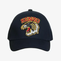 KENZO KIDS Blue Cotton Varsity Tiger Cap Sale