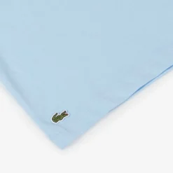 Lacoste Blue Cotton Varsity T-Shirt Clearance