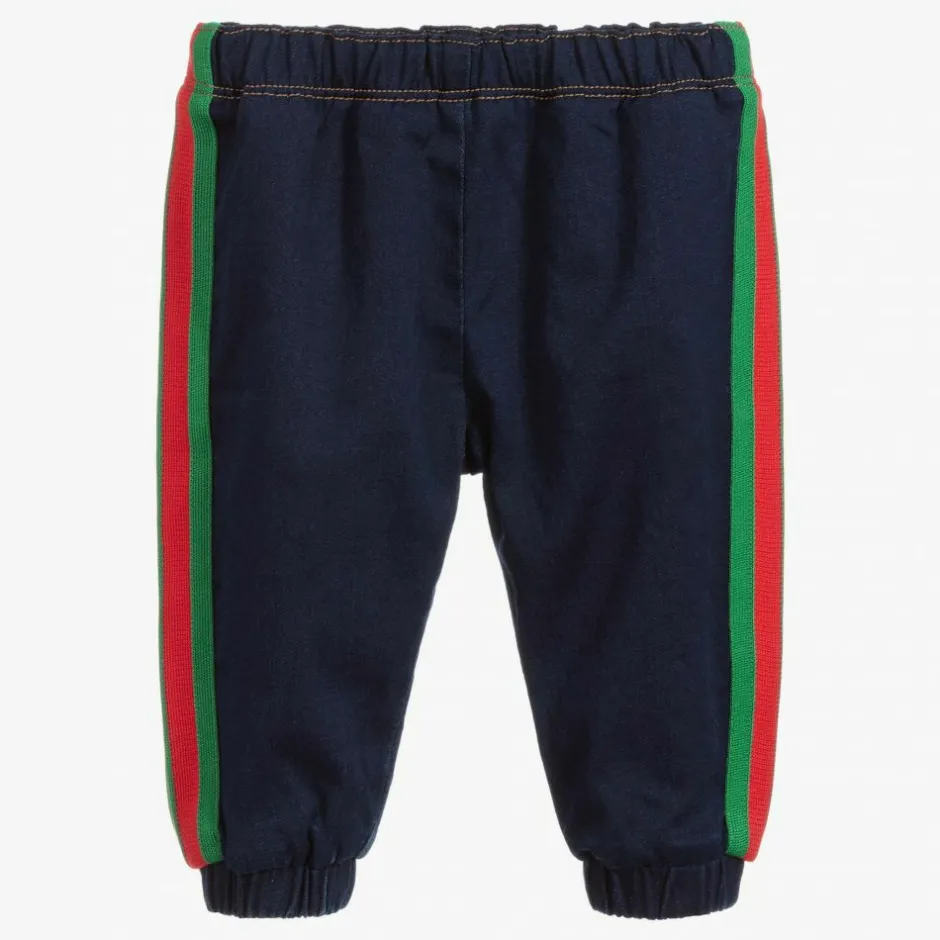 Gucci Blue Denim Baby Trousers Outlet
