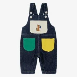 Bobo Choses Blue Denim Colourblock Dungarees Outlet