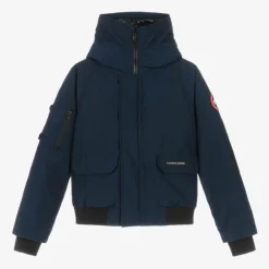 Canada Goose Blue Down Padded Chilliwack Bomber Jacket Discount