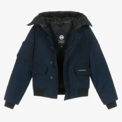 Canada Goose Blue Down Padded Chilliwack Bomber Jacket Discount