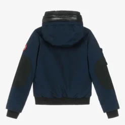 Canada Goose Blue Down Padded Chilliwack Bomber Jacket Discount