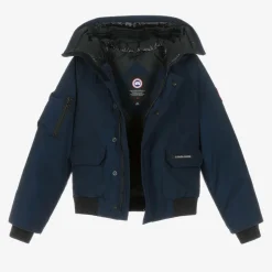 Canada Goose Blue Down Padded Chilliwack Bomber Jacket Discount
