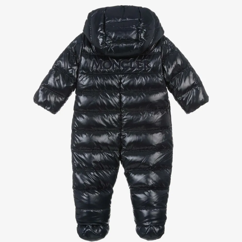 Moncler Enfant Blue Down Padded Indro Puffer Snowsuit New