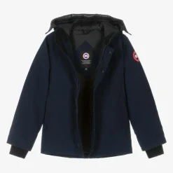 Canada Goose Blue Down Padded Logan Parka Jacket Clearance