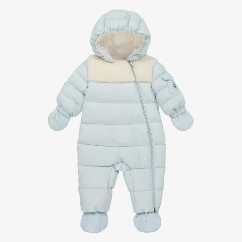 Moncler Enfant Blue Down Padded Sefou Baby Snowsuit Outlet